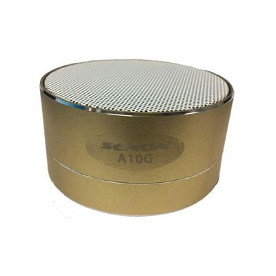 PARLANTE MINI CON TF Y BATERIA. DORADO