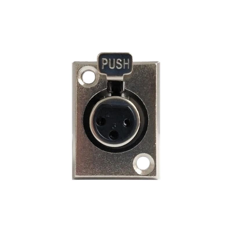 CONECTOR CANON CHASIS XLR DE 3 CONTACTOS HEMBRA