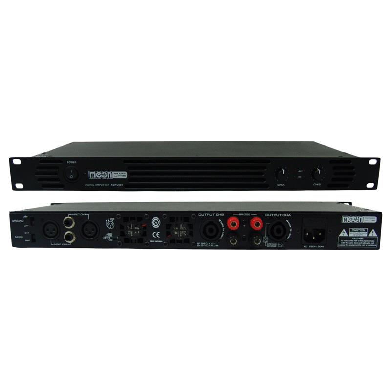 AMPLIFICADOR DE 2 CANALES 600W  CLASE ¨D¨