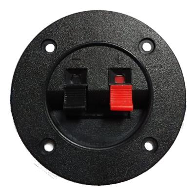 BORNERA BAFLE REDONDA 70MM ROJO/NEGRO