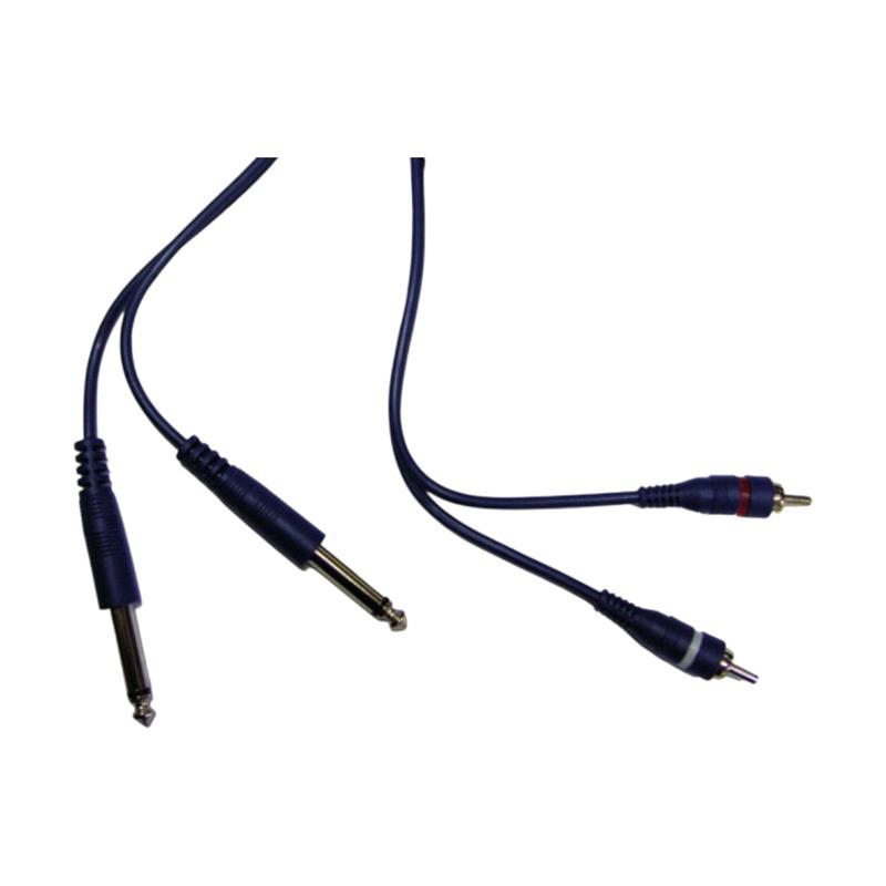 CABLE ARMADO ARTEKIT LINEA BLUE DOBLE 6.5M X 2RCA 