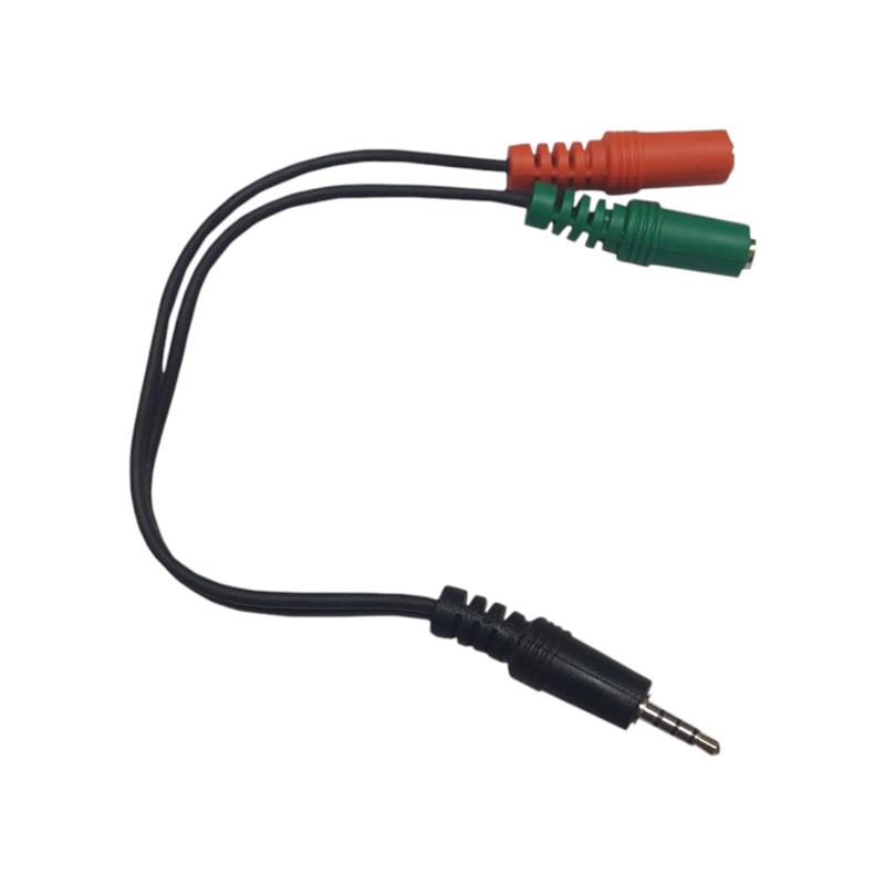 CABLE DE 3.5 TRRS A DOBLE JACK DE 3.5 ESTEREO. DE 25CM