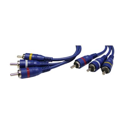 CABLE ARMADO ARTEKIT LINEA BLUE DE 3X3RCA 0.9MTS