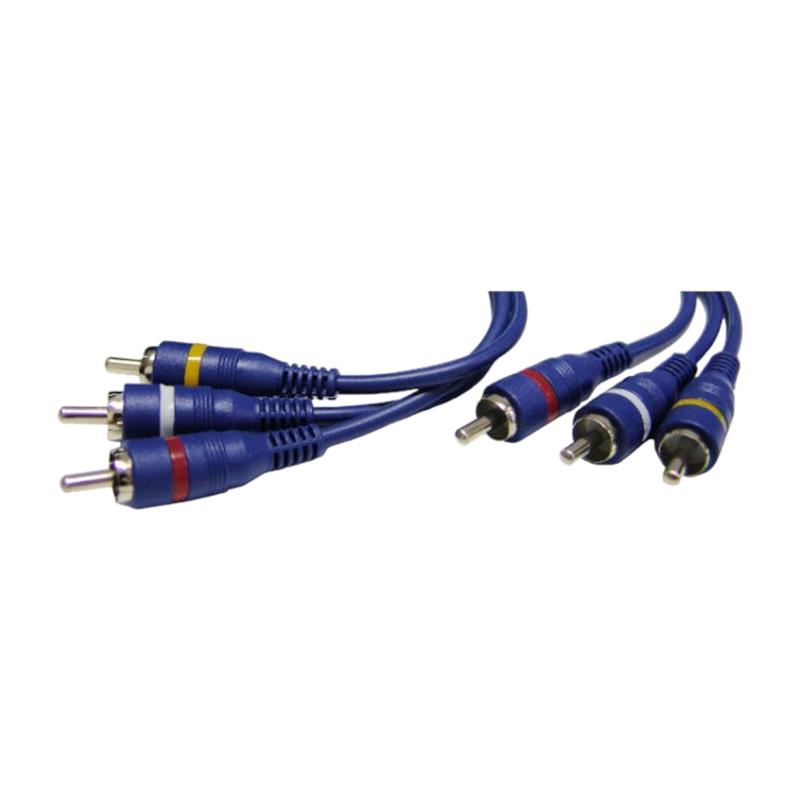 CABLE ARMADO ARTEKIT LINEA BLUE DE 3X3RCA 6MTS