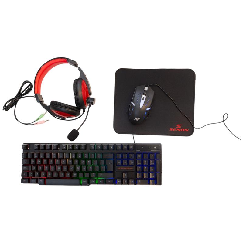 (*) COMBO DE TECLADO, MOUSE, AURICULAR Y PAD