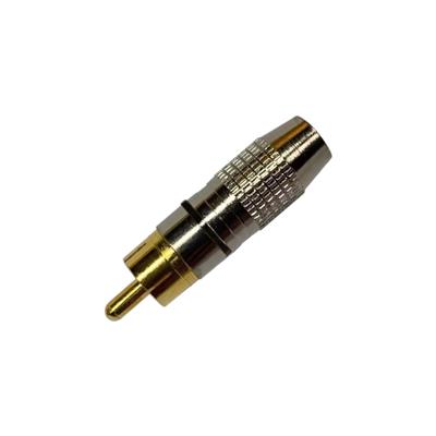 PLUG RCA METALICO NEGRO