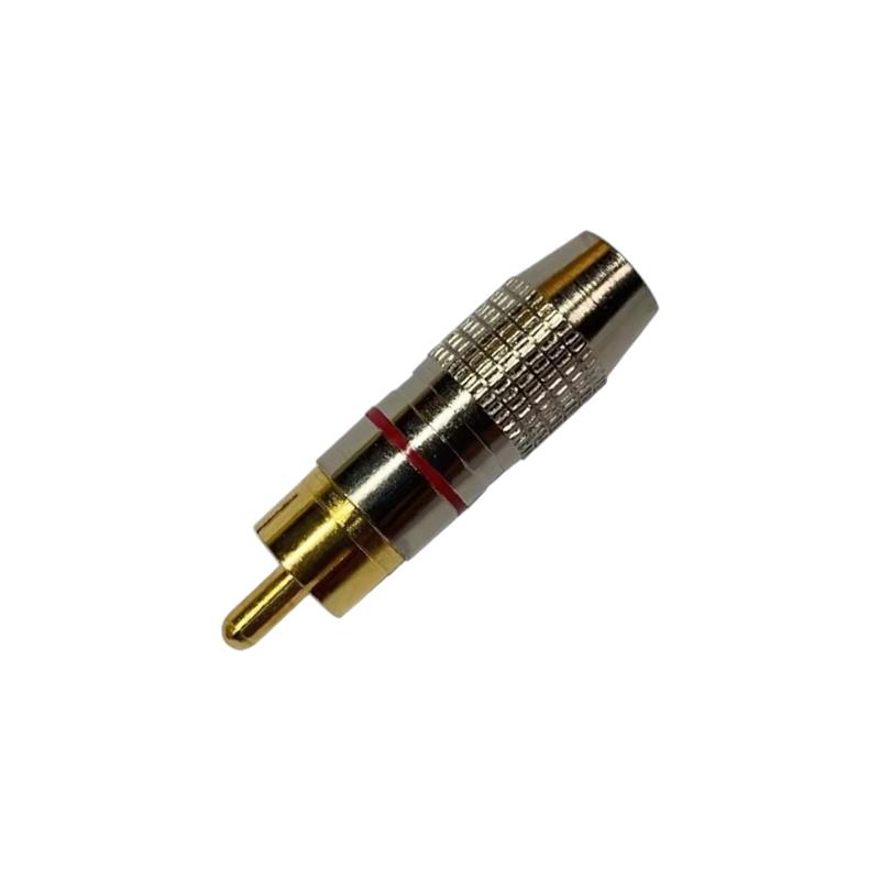 PLUG RCA METALICO ROJO