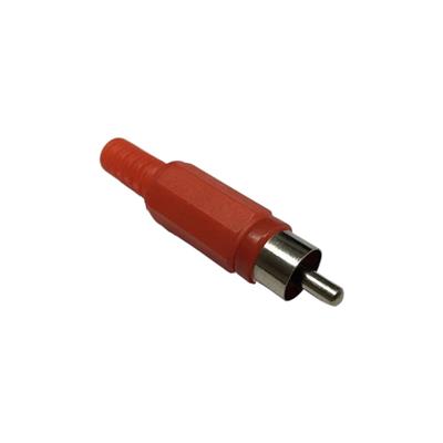 PLUG RCA C/TERMINAL PASACABLE ROJO