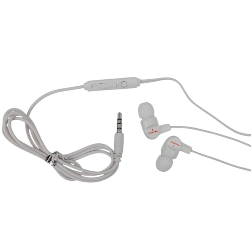 AURICULAR CON CONTROL DE VOLUMEN. BLANCO