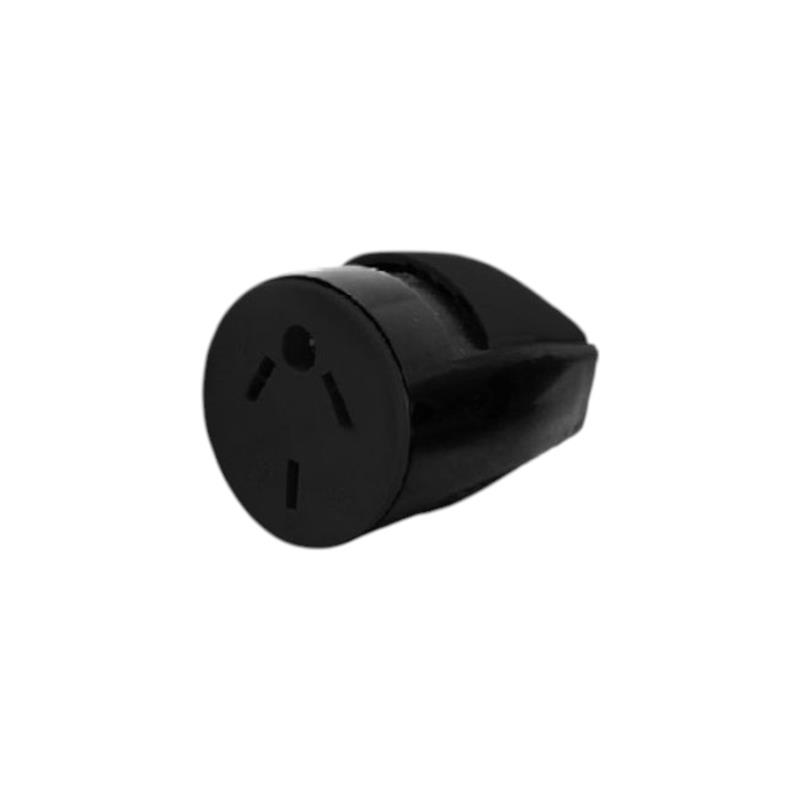 Ficha negra  Hembra 220 a cable 00531
