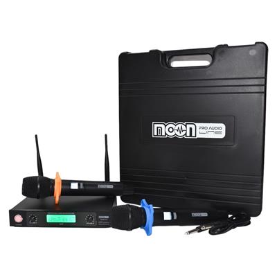 MICROFONO INALAMBRICO DOBLE DE MANO CON FRECUENCIA VARIABLE