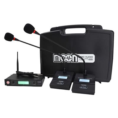 MICROFONO INALAMBRICO DOBLE DE CONFERENCIA CON FRECUENCIA VARIABLE