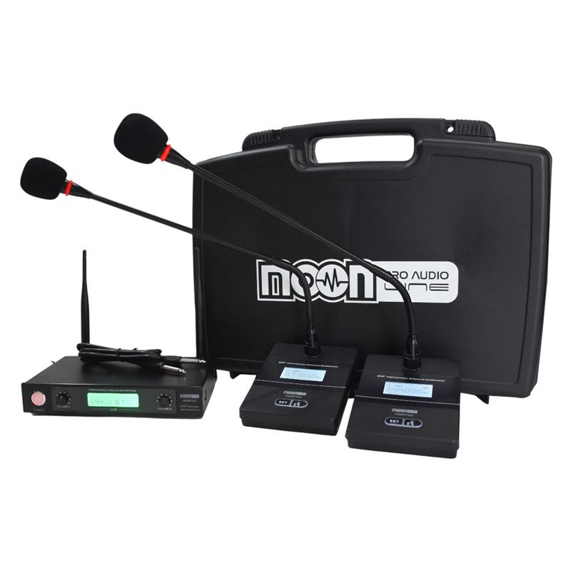 MICROFONO INALAMBRICO DOBLE DE CONFERENCIA CON FRECUENCIA VARIABLE