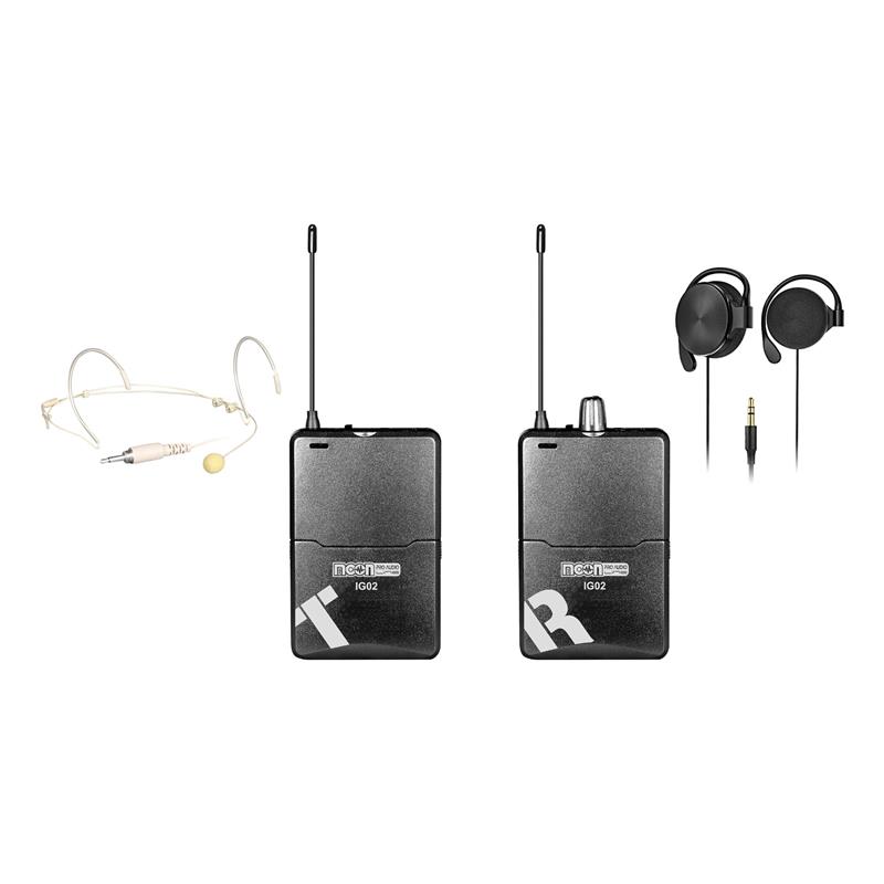 TRANSMISOR Y RECEPTOR PORTATIL E INALAMBRICO. DE UHF. PARA GUIA O CAMARA