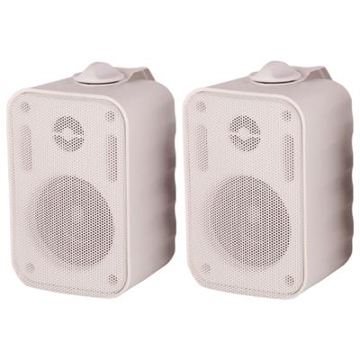 JUEGO DE BAFLES  DE 4¨ PLASTICO PARA INSTALACION BLANCO  CON TRAFO DE LINEA