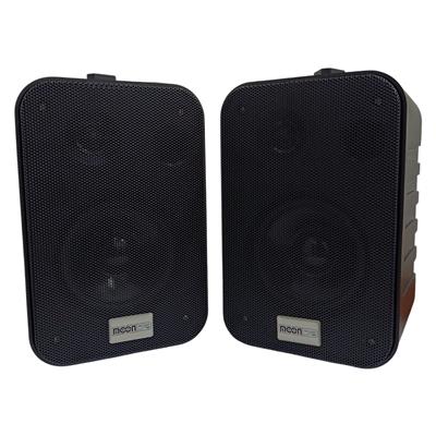 BAFLE DE 4 PLASTICO NEGRO CON TRANSFORMADOR DE LINEA