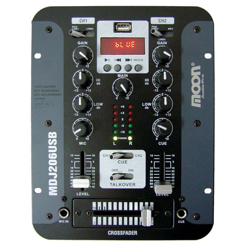 (*) MIXER MOON MDJ206 CON USB PANTALLA Y BT