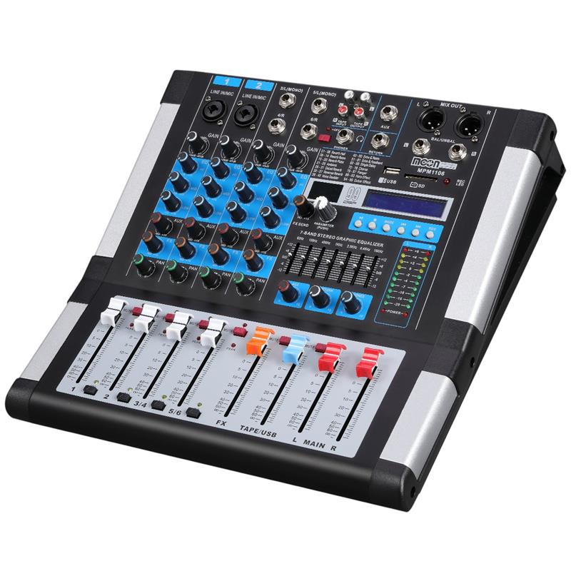 (*) CONSOLA MOON DE 6 CANALES (4 MN + 2 ST) 500w + 500w en 4 Ohms