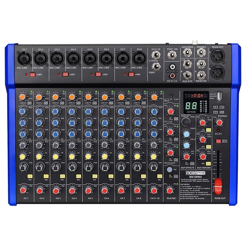 (*) MIXER DE  DIEZ CANALES CON 99 EFECTOS / DSP 24 BIT 48KHZ / MP3 / USB