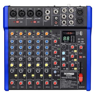 (*) MIXER DE SEIS CANALES CON 99 EFECTOS / DSP 24 BIT 48KHZ / MP3 / USB