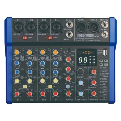(*) MIXER DE SEIS CANALES CON 99 EFECTOS / DSP 24 BIT 48KHZ / MP3 / USB