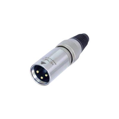 XLR-3 Cont. Macho a cable (plateado p/soldar). Alta Resistencia