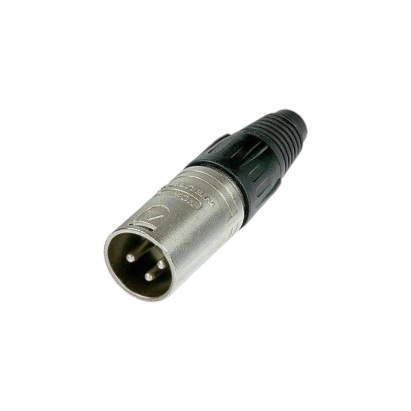 XLR-3 Cont. Macho a cable (plateado p/soldar)