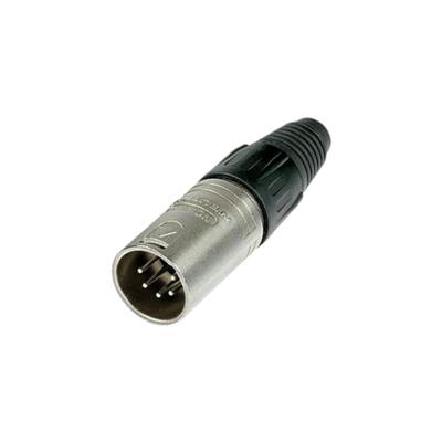 XLR-5 Cont. Macho a cable (plateado p/soldar)