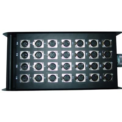 PACHERA DE 28 CANALES  (24  ENVIOS Y 4 RETORNOS)  C/CABLE DE 45 MTS