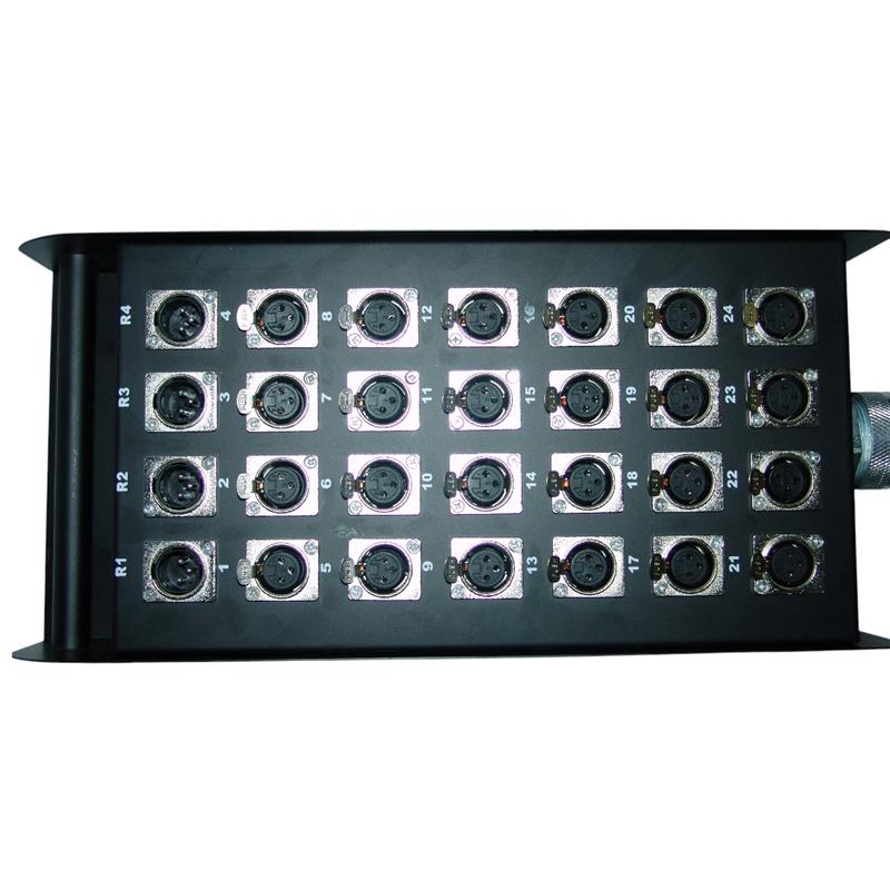 PACHERA DE 28 CANALES  (24  ENVIOS Y 4 RETORNOS)  C/CABLE DE 45 MTS