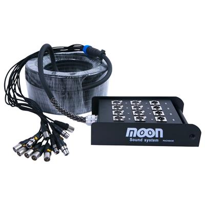 PACHERA DE 12 CANALES 8 ENVIOS  X 4 RETORNOS C/CABLE DE 30 MTS