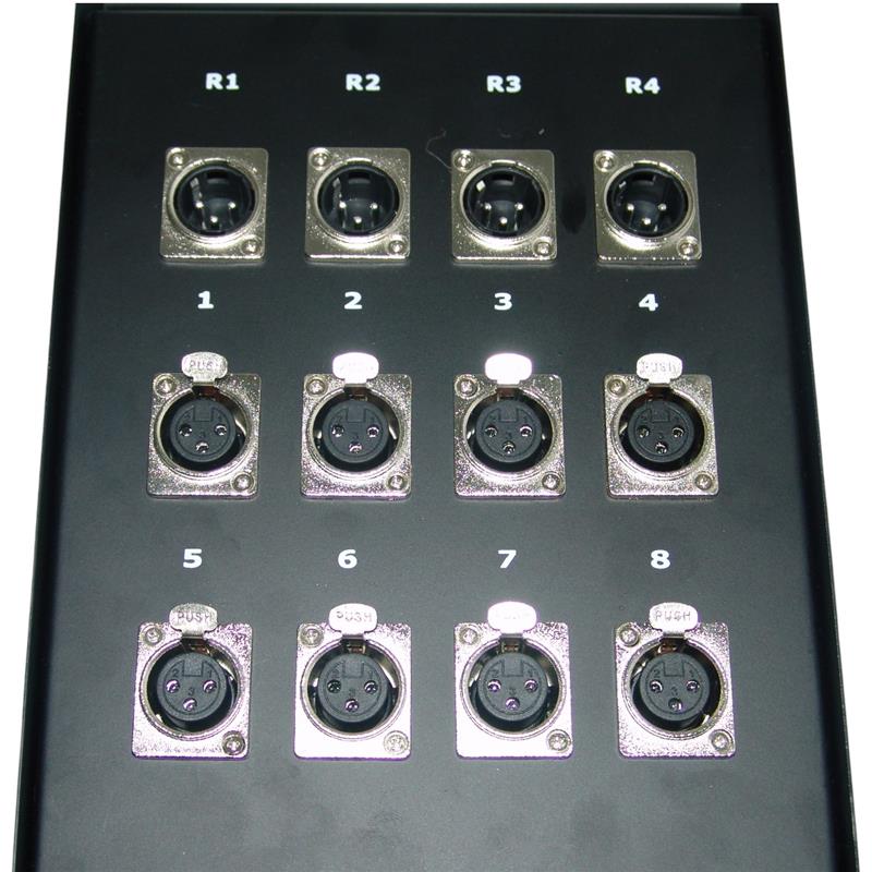 PACHERA DE 12 CANALES 8 ENVIOS  X 4 RETORNOS C/CABLE DE 30 MTS