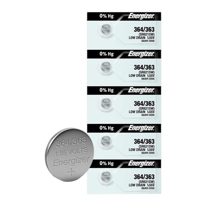 Blister de 5 Pilas Energizer para reloj 364/363