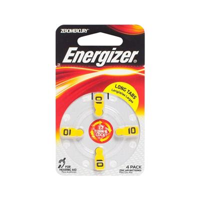 Blister de  4 Pilas Energizer de audiologia AID AZ10 ZM