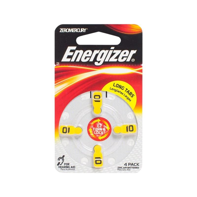 Blister de  4 Pilas Energizer de audiologia AID AZ10 ZM
