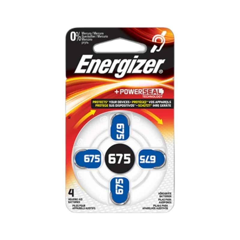 Blister de 4 Pilas Energizer de audiologia AID AZ675 ZM
