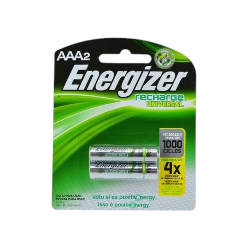 Blister de  2 pilas Energizer AAA Recargable 700mAh NH12