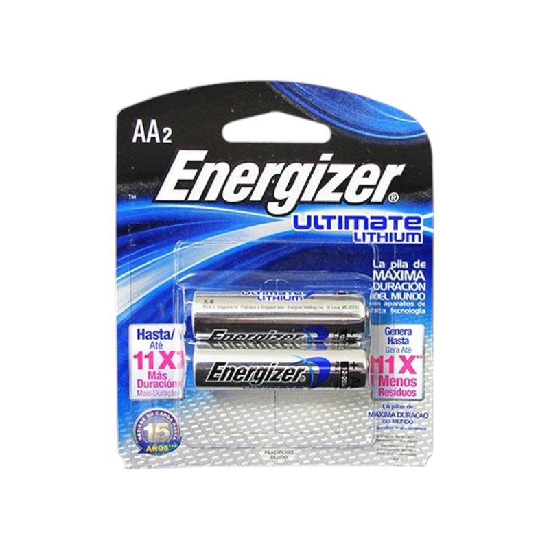 Blister de  2 pilas Energizer AA de LITIO ULTIMATE 91L