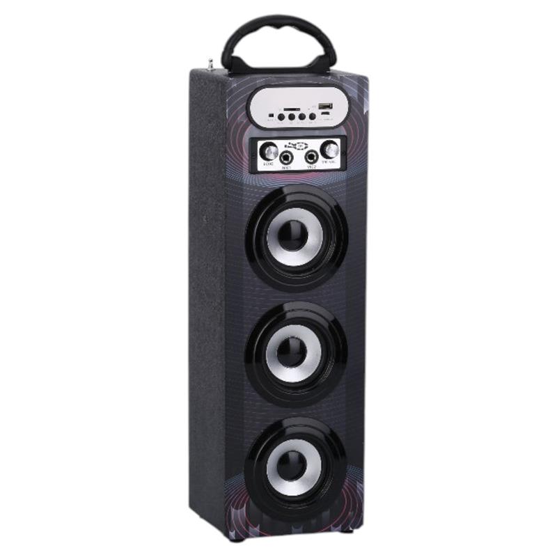 PARLANTE TRIPLE CON RADIO FM,USB,SD Y CONTROL REMOTO