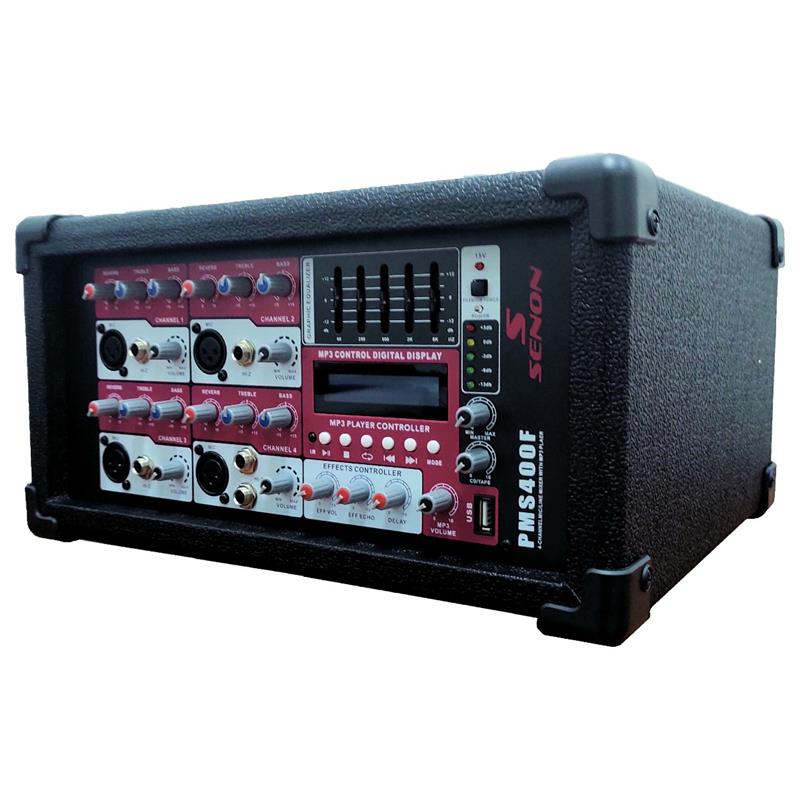 (*) MIXER SENON DE 4 CANALES CON USB Y DISPLAY 150w