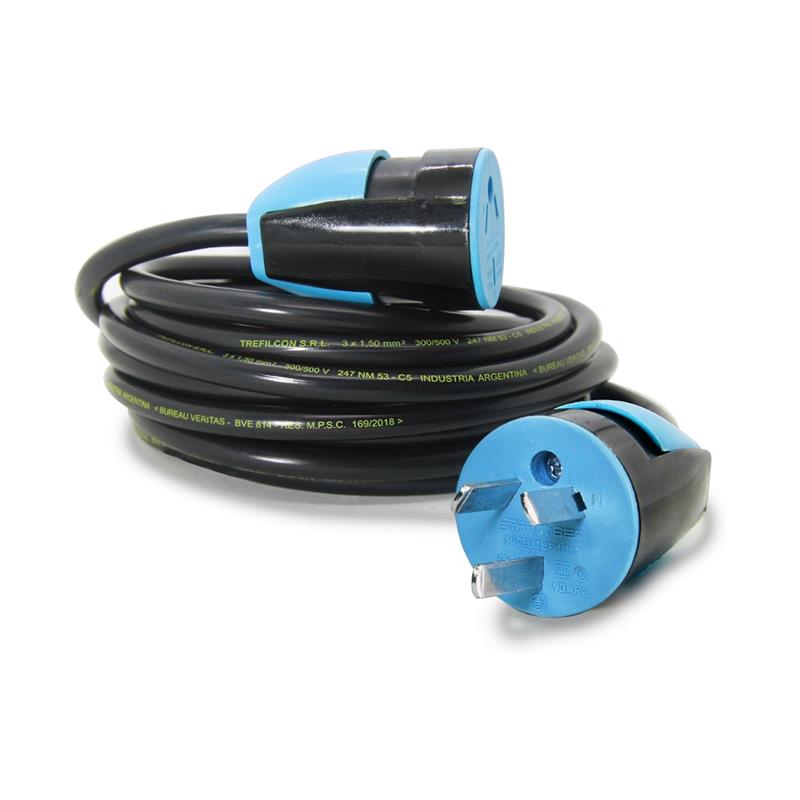 Prolongador negro TPR3X1,5mm  10 metros cod.00712