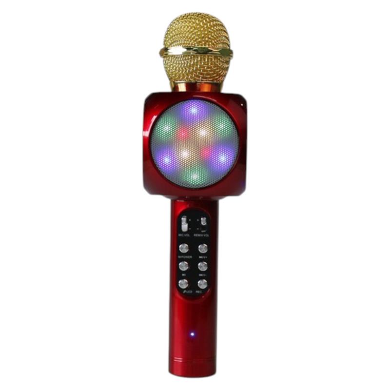 MICRÓFONO SENON Q10 CON BT ROJO- KARAOKE-PUERTO-FM-USB/TF- BAT. Y ESTUCHE-