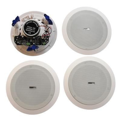 KIT ACTIVO INSTALACION PARLANTE WIRELESS DE TECHO DE 6.5¨ 30W +3 PASIVOS
