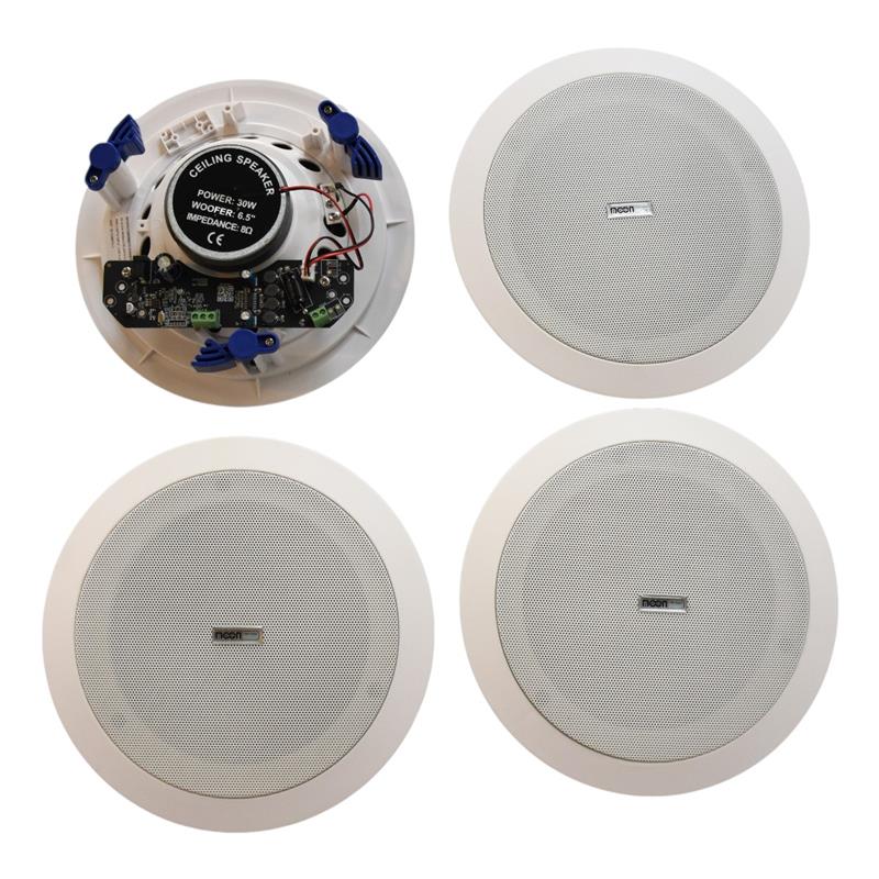 KIT ACTIVO INSTALACION PARLANTE WIRELESS DE TECHO DE 6.5¨ 30W +3 PASIVOS