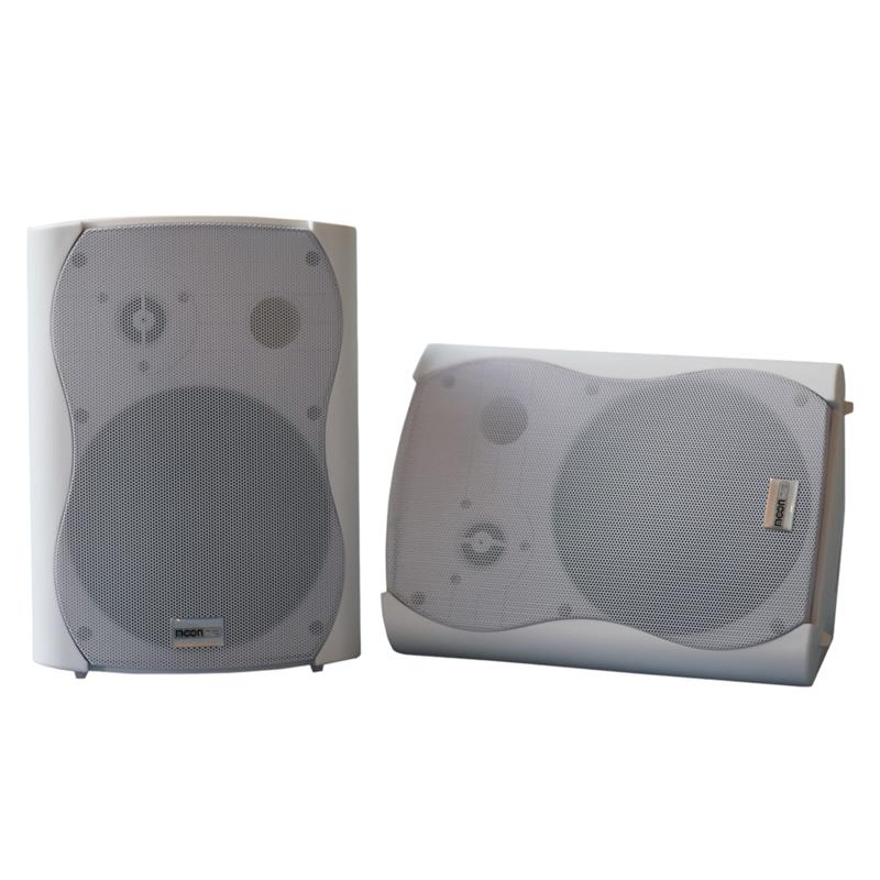 JGO DE BAFLE  DE 6.5 PULGADAS PLASTICO PARA INSTALACION BLANCO 8 OHMS C/TRAFO DE LINEA 70/100v