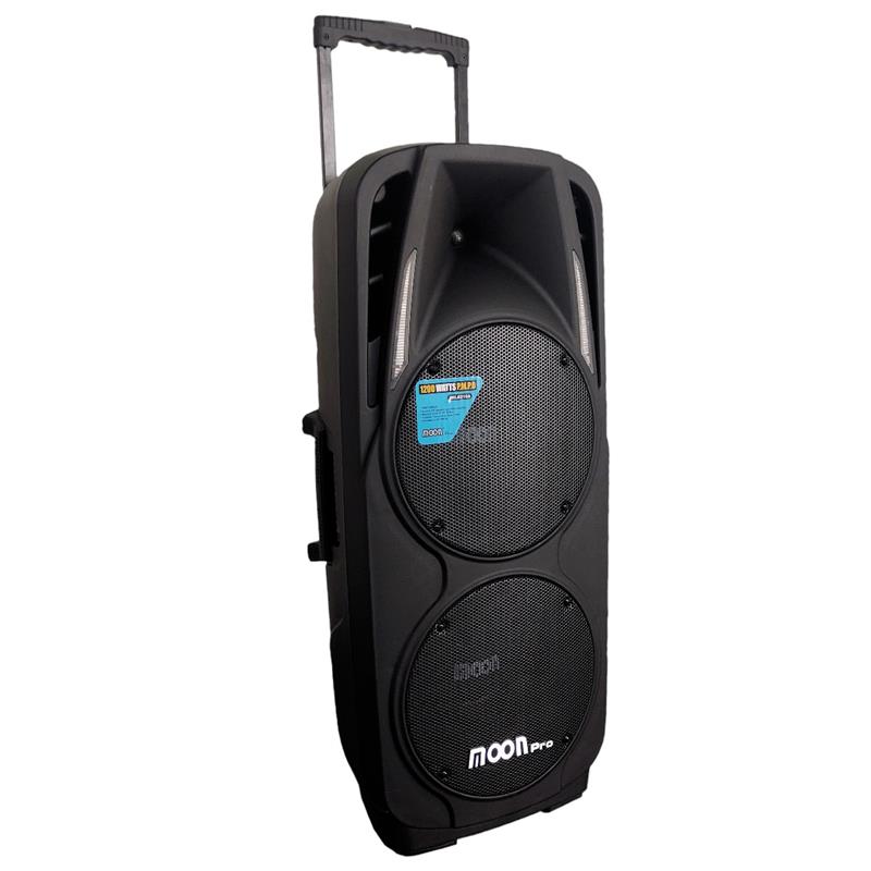 BAFLE POTENCIADO DOBLE DE 10 CON USB, SD, BLUETOOTH, PANTALLA, C.R.