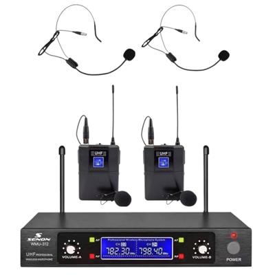 MICROFONO INALAMBRICO DOBLE DE VINCHA UHF