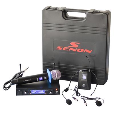 MICROFONO INALAMBRICO DOBLE MANO-VINCHA UHF