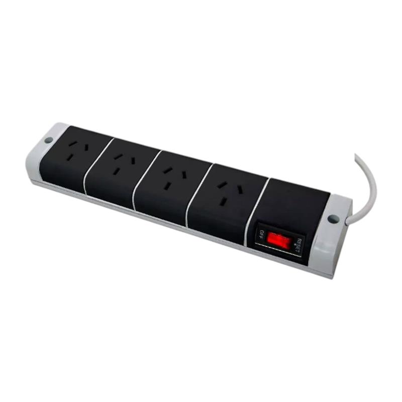 Zapatilla Negra  4 tomas chicote 25cm cod. 00685