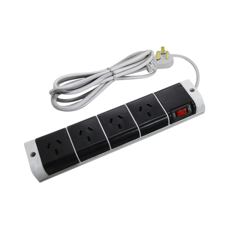 Zapatilla Negra  4 tomas 2,5m cod.00687